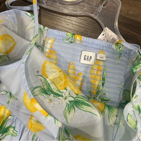 GAP Lemon Print Summer Women’s Midi Dress - Picture 4 of 4
